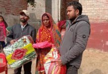 युवा नेता प्रकाशले शहिद परिवारलाइ गरे सहयोग