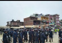 जनमत पार्टी कार्यकर्ता द्वारा मशाल जुलुस